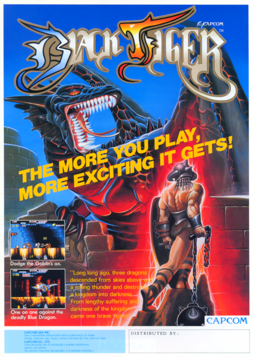 Black Tiger Arcade Game Cover